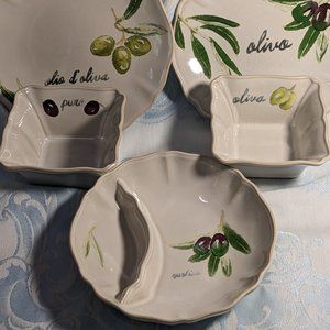 Fantastic Casa Fina Portugal Stoneware Olive Dishes And Appetizer Serving Plates